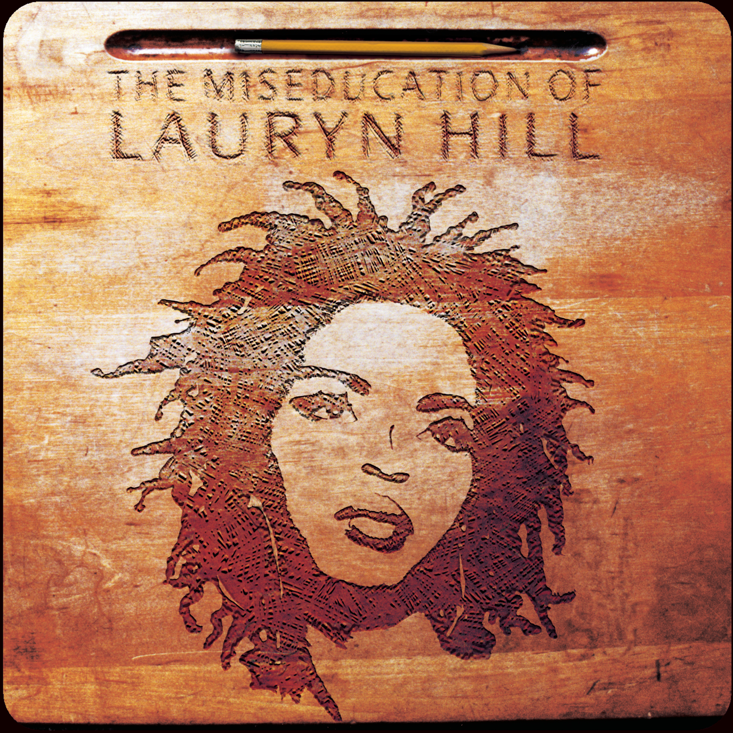 The Miseducation of Lauryn Hill album cover, repeated twice